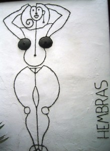 Photo: Keihard plassen, A. Dapie herentoilet damestoilet Lanzarote