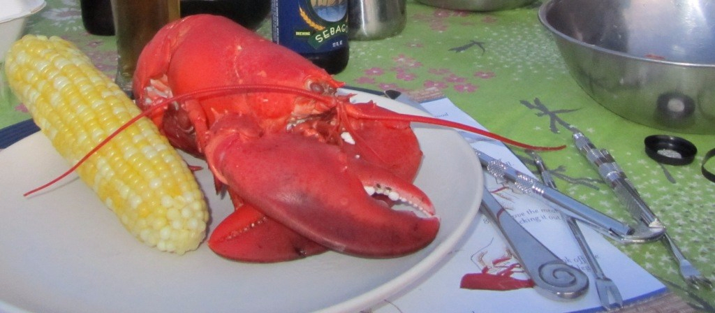 Kreeft met blackberry