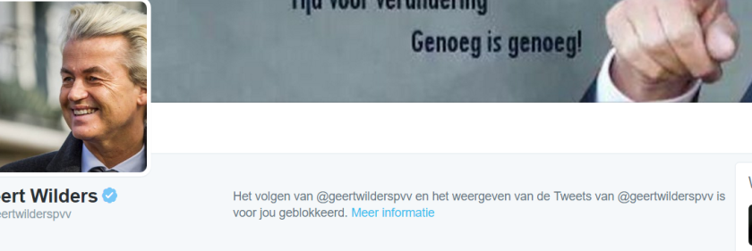 Wat een ramp, ik mag de tweets van Geert Wilders niet meer zien